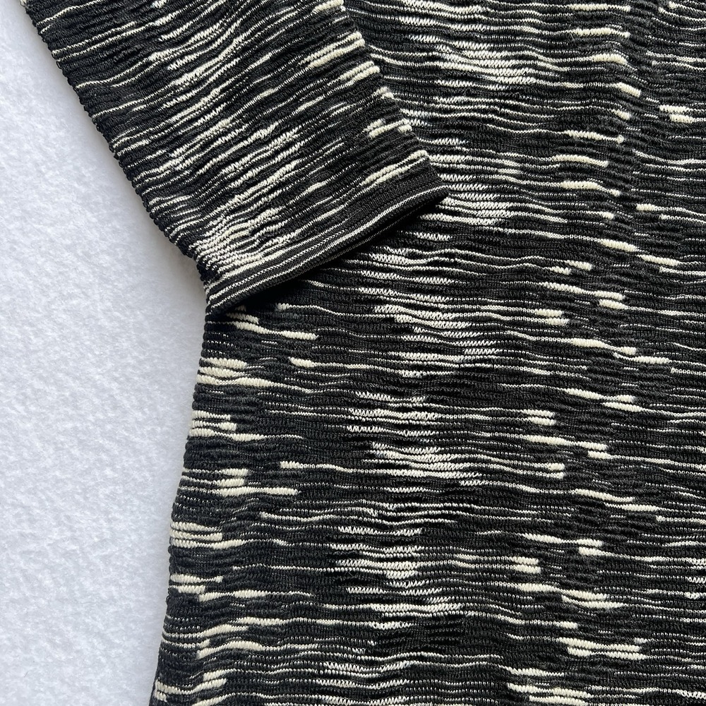 M Missoni Knit Sweater Dress Sz Med‎ Black Black Space Dye Italy Tunic - Picture 4 of 8